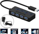 EXTENSION HUB USB 3.0 DE 4PUERTOS CON TRANSFORMADOR DE CORRIENTE