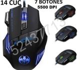 0CALIDAD DE MOUSE GAMER+7 BOTONES+CABLE ENMALLADO+5500DPI+NEW+GARANTIA-52437713